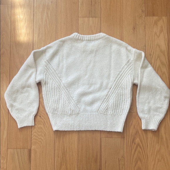Madewell Cream Wool-Blend Wedge Sweater - Picture 9 of 10